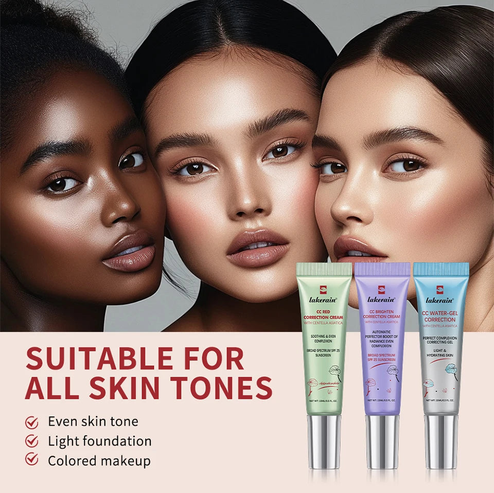 Moisturizing Correcting CC Cream Waterproof Anti-sweat Makeup Before Concealer Lasting Women Makeup Protect Skin erborian Make
