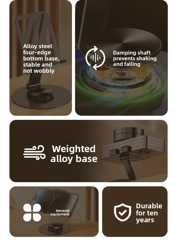 360° Rotation Portable Tablet Holder For iPad iPhone 15 Xiaomi Folding Lazy Desktop Live Mobile Phone Stand Mount Bracket