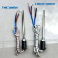 Two wires and four connectors for the oven components Probe thermocouple Temperature regulator Temperature regulator