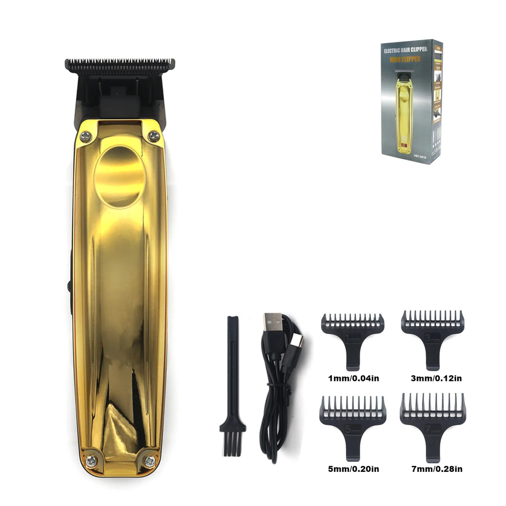 Beard Trimmer for Men with DLC Blade T-Blade Zero Gapped 8000RPM 5W Low Noise Cordless Professional Hair Trimmer Machine Barber