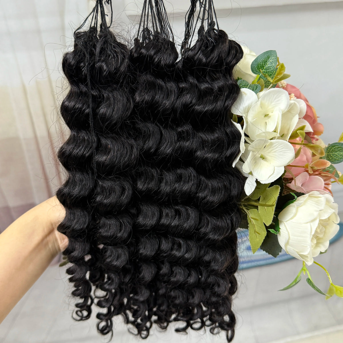 NABI Updated Miracle Knots Hair Pre-Separated Burmese Crochet Human Hair DeepWave 14-26inch 100g/pc for Bora Boho Braids