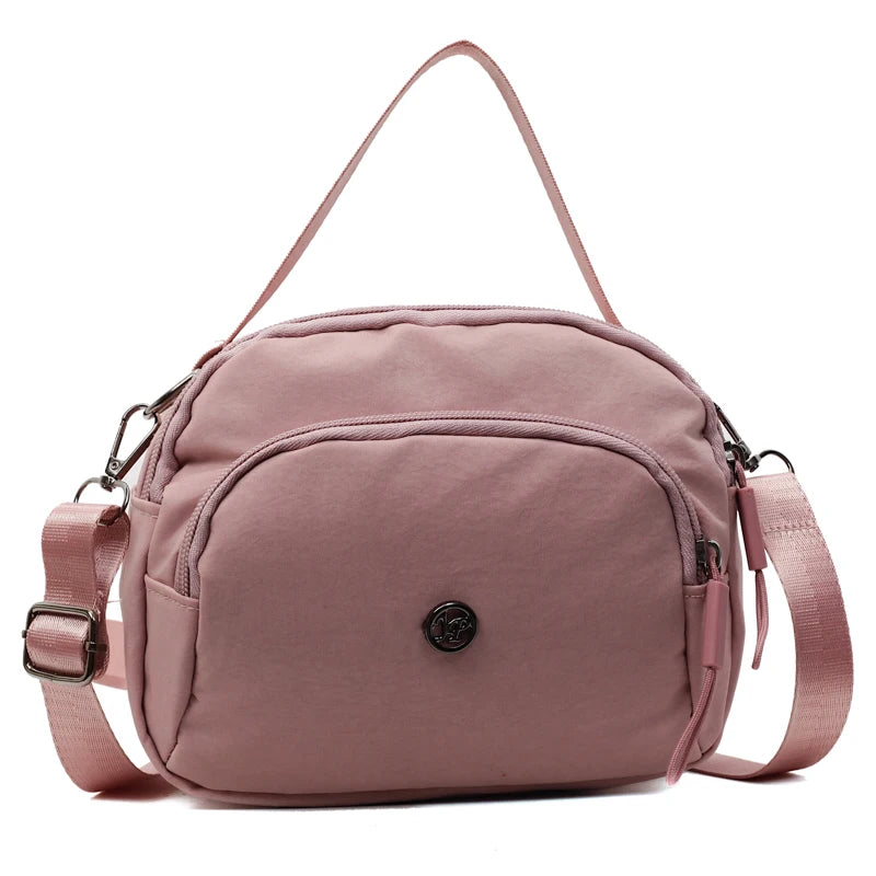 Women's Fashion Canvas Crossbody Bags Multi Pocket Small Shoulder Bag Casual Boho Handbag Lightweight Travel Purse for Daily Use