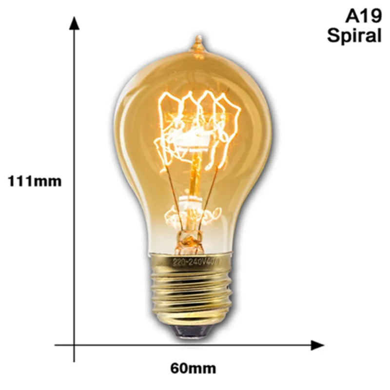 Edison Incandescent Lights Bulbs Retro Edison Lamps Bulb E27 220V/110V 40W Halloween Bedroom Decoration Edison Christmas Bulbs