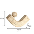 Geometric Arc Natural Stone Ornaments Modern Crafts Desk Decoration Minimalist Desk Decoration Home Aesthetics Modern Art Statue