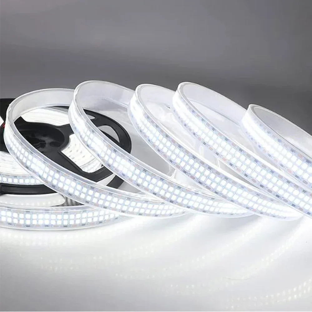 5m Double Row Led Strip light 2835 360Led 480Led 240Led 12V/24V High Bright Flexible Led Lamp IP67 Waterproof 3000K/4000K/6000K