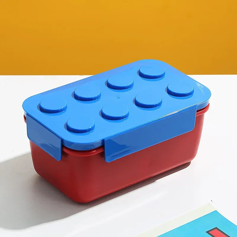 Lunch Box DIY Building Block Portable Modular for Children Student Outdoor Picnic Bento Food Storage Container Fruit Salad Box