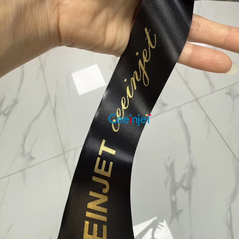 Commercial Automatic Digital Mini Satin Ribbon Printer Machine 203dpi Waterproof Label Home School Cloth Name Tag Gift