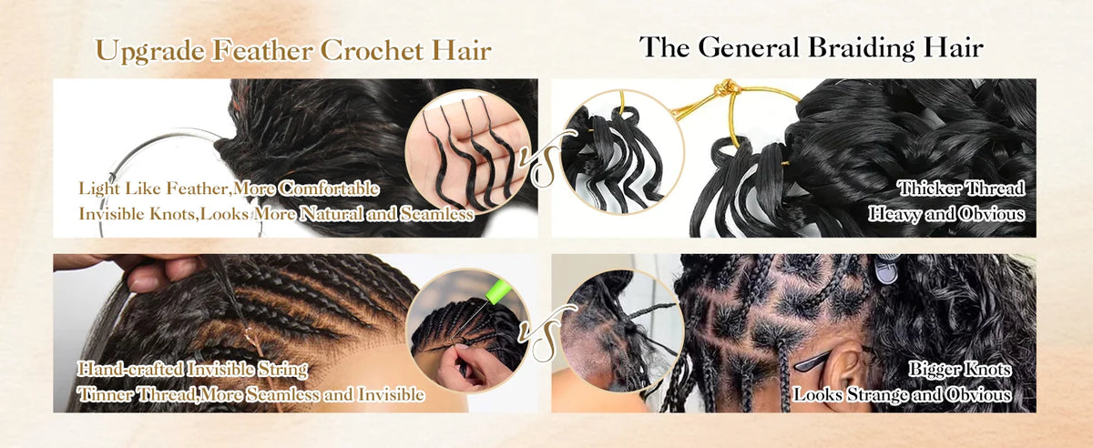 300gPre-divided Bulk Hair for Braiding Deep Wave Crochet Human Hair Knotless Miracle Knots Hair Extensions Boho Braids Invisible