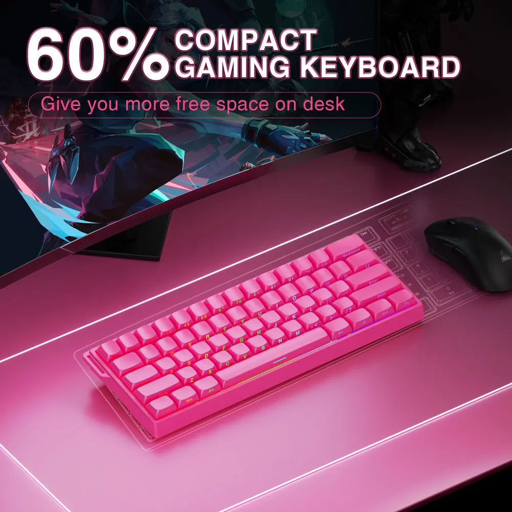 AULA WIN60 HE Pro MAX Wired Gaming Keyboard Hall Effect Magnetic Switch RT Adjustable Hot-Swap 8000Hz Esport Mechanical Keyboard