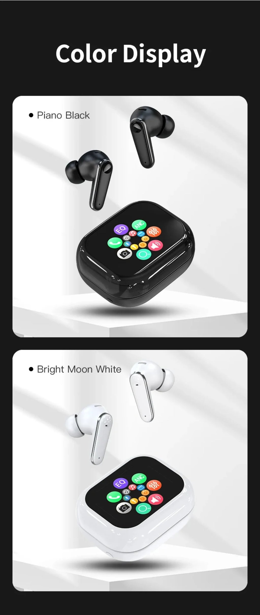Smart Touch Control Translation Headphones Language Translator Bluetooth Wireless Earphone Noise Cancelling Music Sports Earbuds