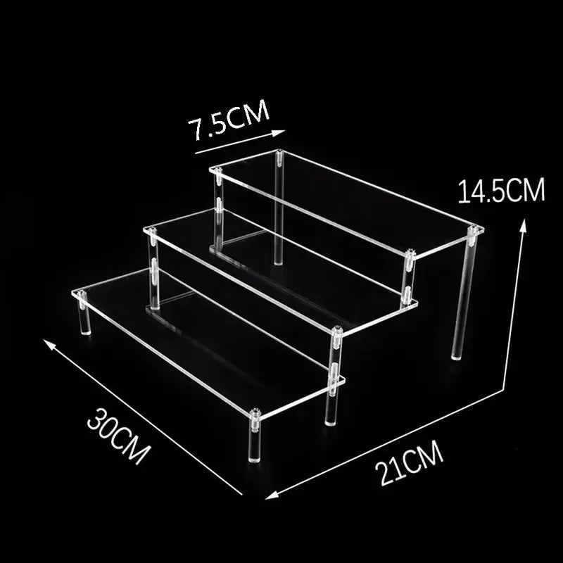 Home Multi Layer Ladder Storage Rack Handmade Blind Box Doll Display Rack Cosmetics Wallet Jewelry Trapezoidal Display Rack