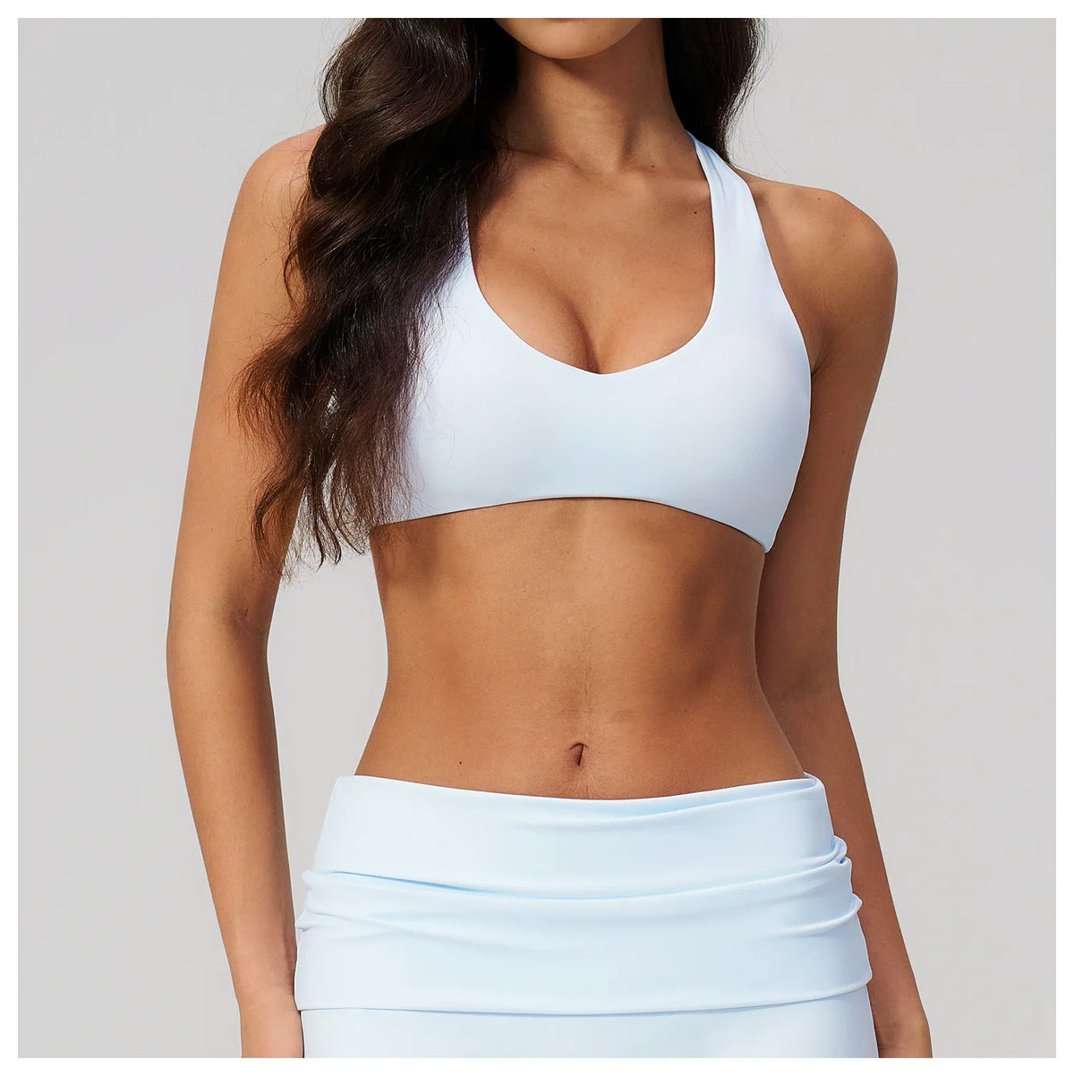 NCLAGEN Sport Bras Women High Support Fitness Underwear Back Cross Gym Clothes Training Solid Yoga Top Pilates Workout Tank