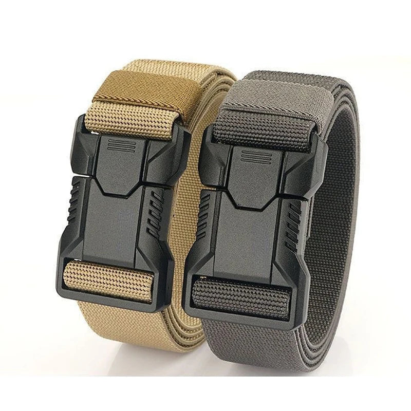 Nylon Tactical Belt Men Automatic Buckle Quick Release Military Belt Outdoor Casual Workwear Training Pants Heavy Duty Web Belt