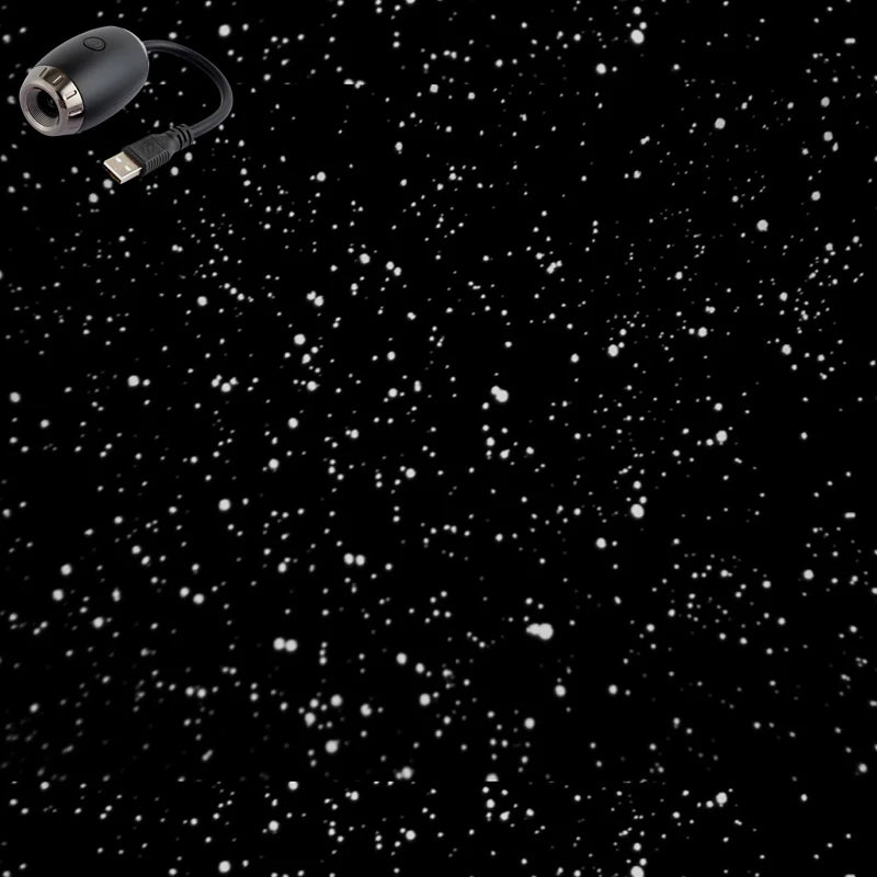 USB Galaxy Projector Light Car Roof Projection Lamp Atmosphere Ambient Light Saturn Starry Star Light Party Decor Romantic Light