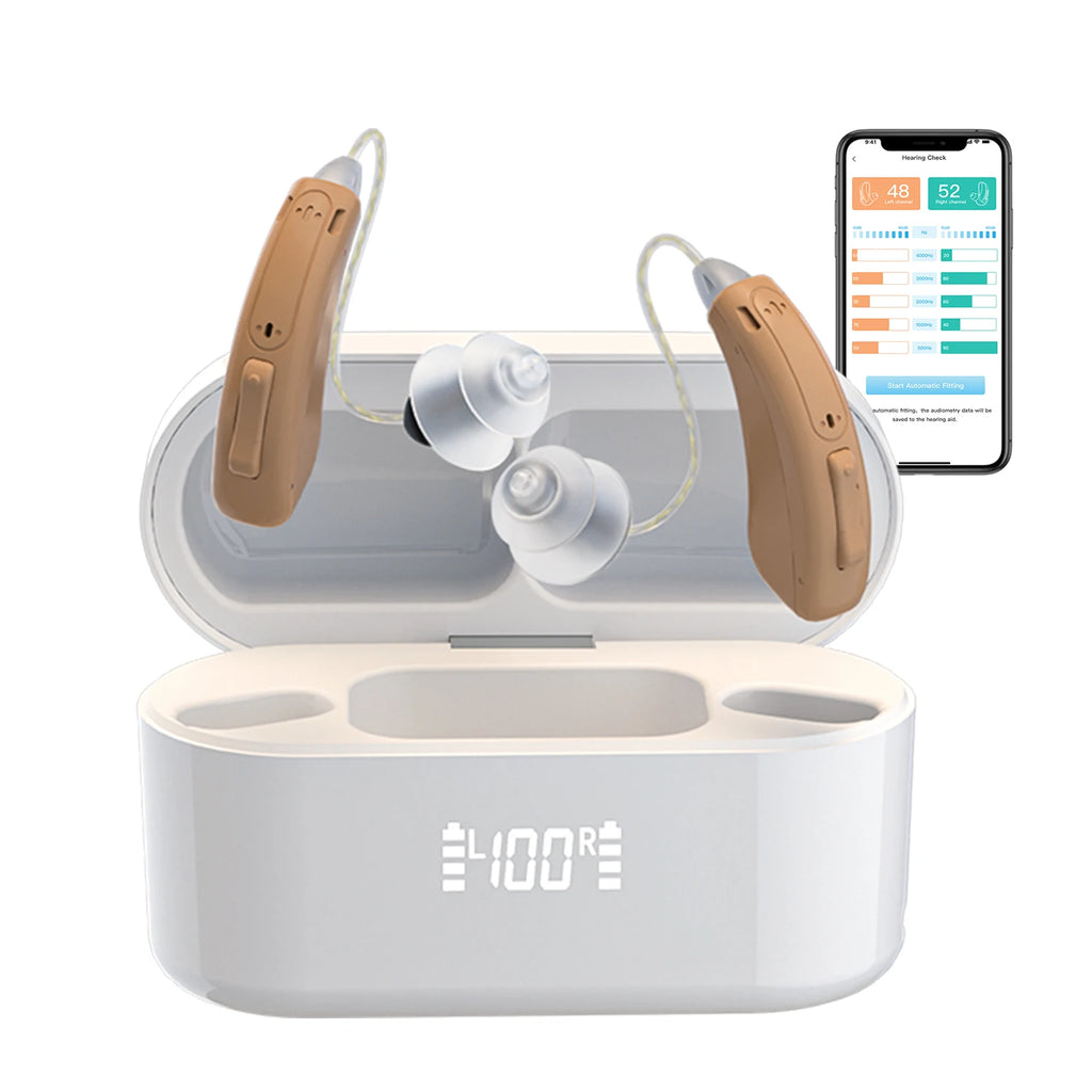 Bluetooth Hearing Aids Rechargeable Hearing Aid APP Digital Sound Amplifiers For Deafness Wireless Aparelho Auditivo Audifonos