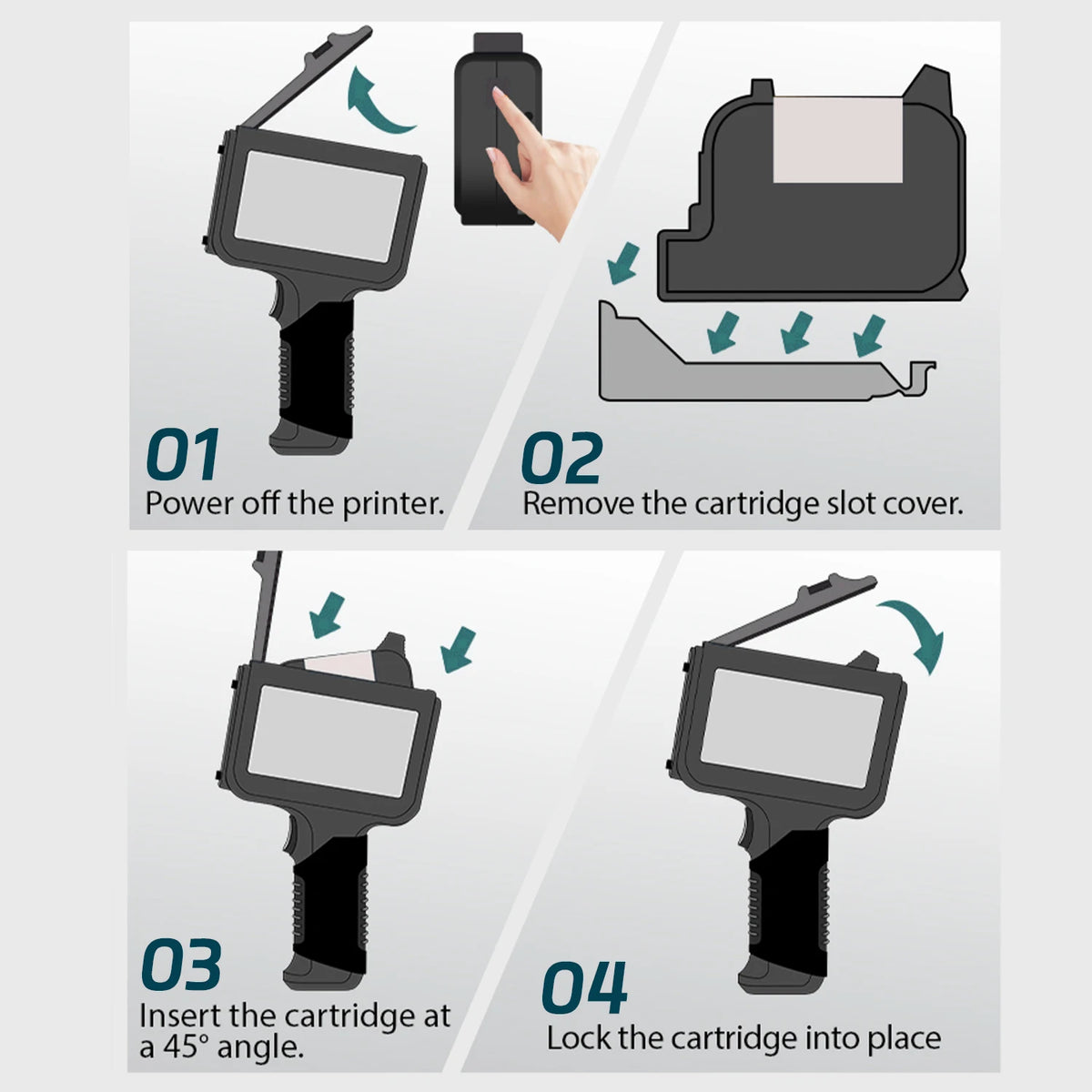 For Hp Phezer 12.7mm Portable P19 Handheld Inkjet Printer Three Colors Printer QR Bar Batch Code Date Number Logo Expiry Date