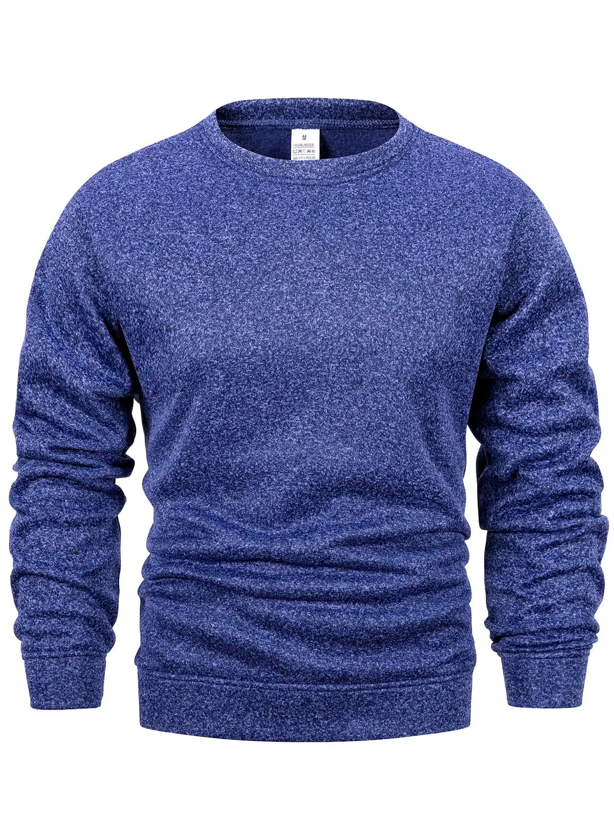 Autumn Winter Men's Crew Neck Heather Sweatshirt Reinforced Stitching Classic Heather Pullover For Work Casual