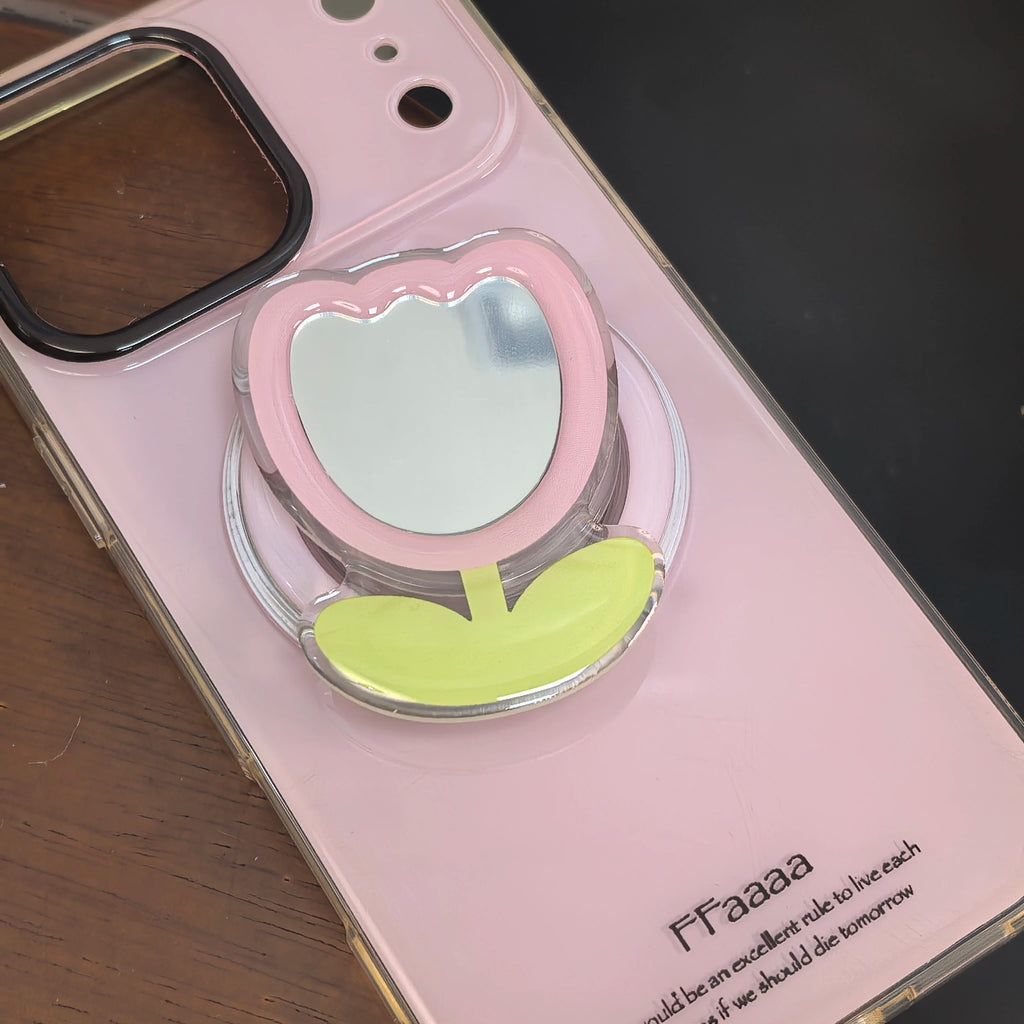 Korean Hello Kitty Makeup Mirror For MagSafe Magnetic Bracket Phone Grip Tok Griptok For iPhone 18 17 Accessories Bracket Ring
