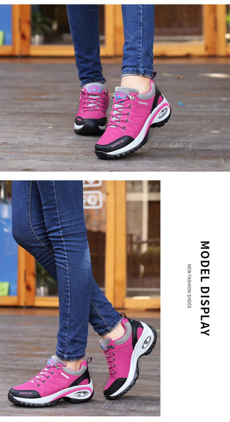 Casual Shoes For Spring And Autumn For Women, Thick Sole Shock-Absorbing Cushion Outdoor Shoes Middle-Aged Mother Travel Shoes