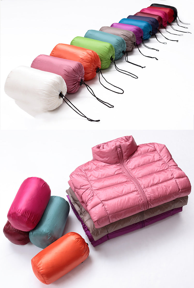Schinteon Ultralight White Duck Down Jacket Spring Autumn Warm Slim Zipper Women Fashion Light Down Coat 13 Colors S-7XL