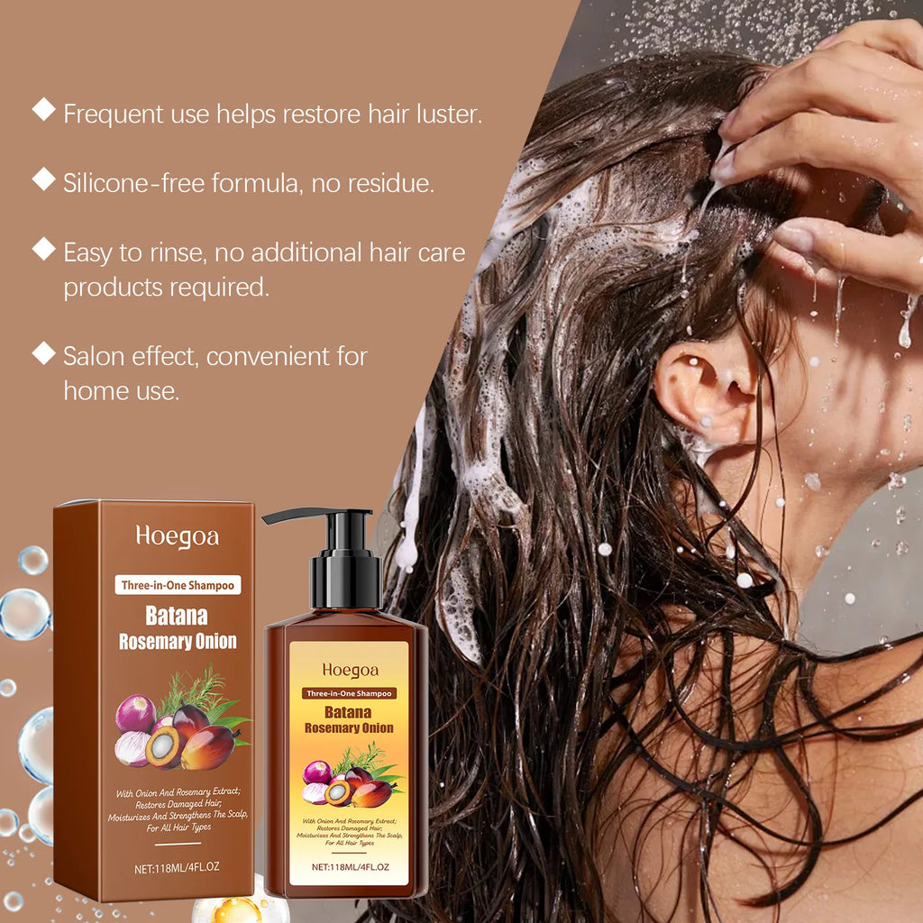 Batana and Rosemary Shampoo for Hair Growth Relieve Frizz Split Ends Broken Damaged Hair Care Products Prevent Hair Loss Shampoo