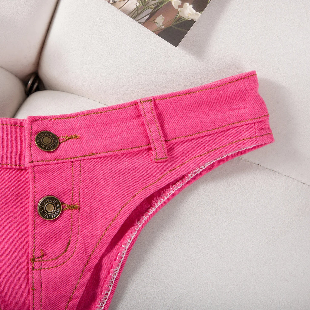 Sexy Low Waist Mini Denim Shorts Women Summer Beach Short Pants Jeans Woman Fashion Womens Club Party Jean Micro Shorts LTMW