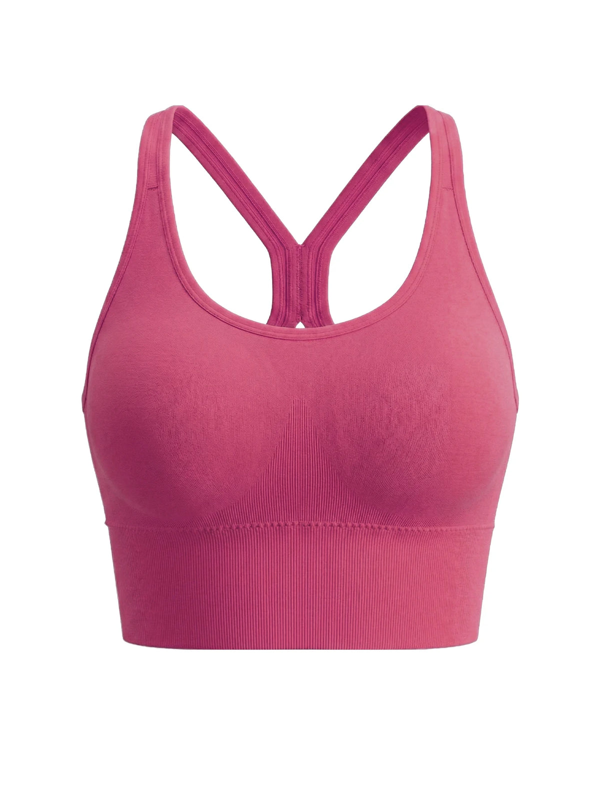 Women's Seamless Sports Bra, High Support Workout Running Vest, Yoga Gym Fitness Top, Wirefree Side Support Backless Crop Top