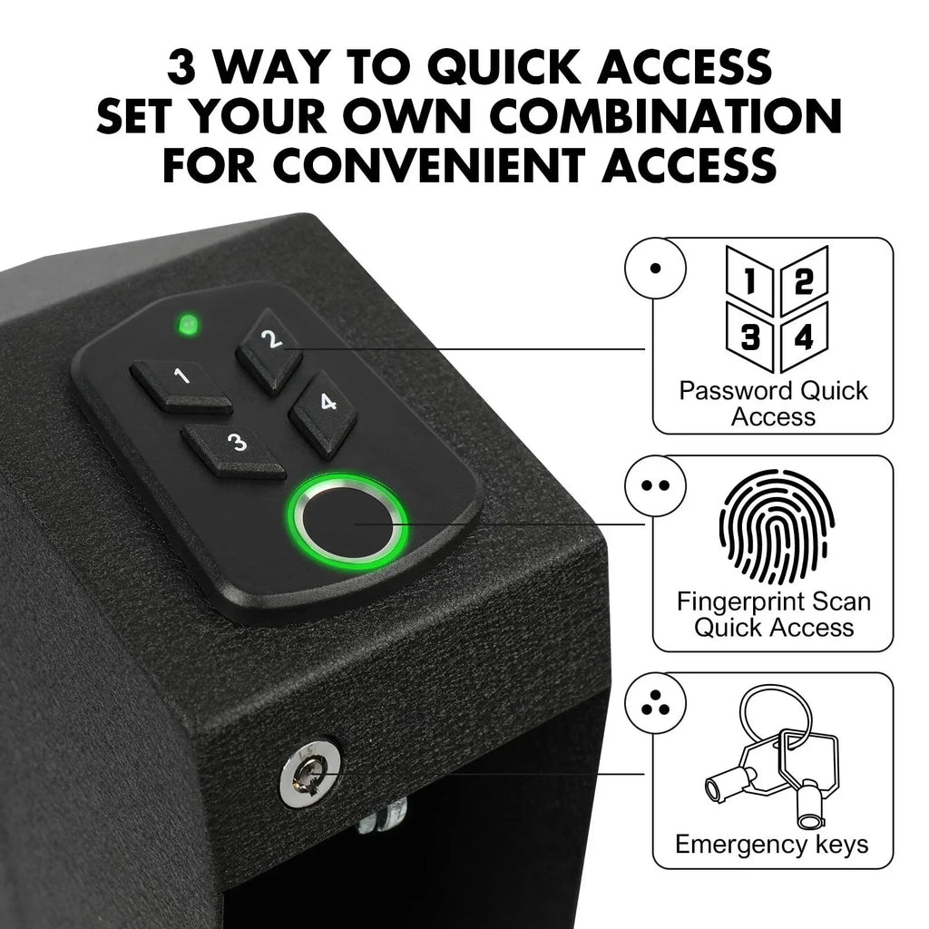 Two-in-one Fingerprint Password Pistol Safe European And American Style Wall-mounted Pistol Safety Box