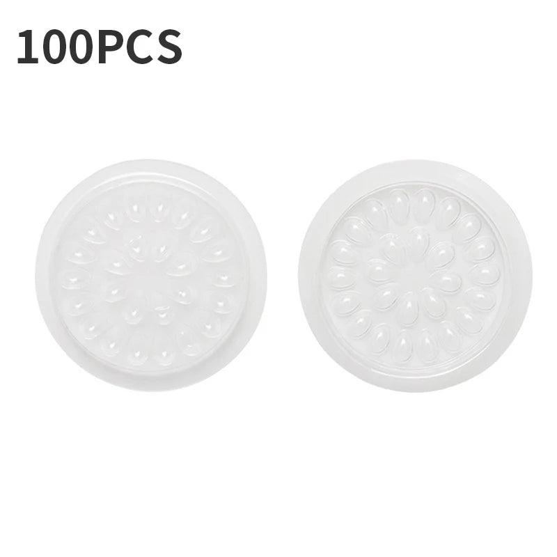 100pcs Wimperlijm Houder Wimperextension Supplies Lijm Pallet   Lash Extension Pakking Wimpers Lade Plastic Pads Make-Up Tool