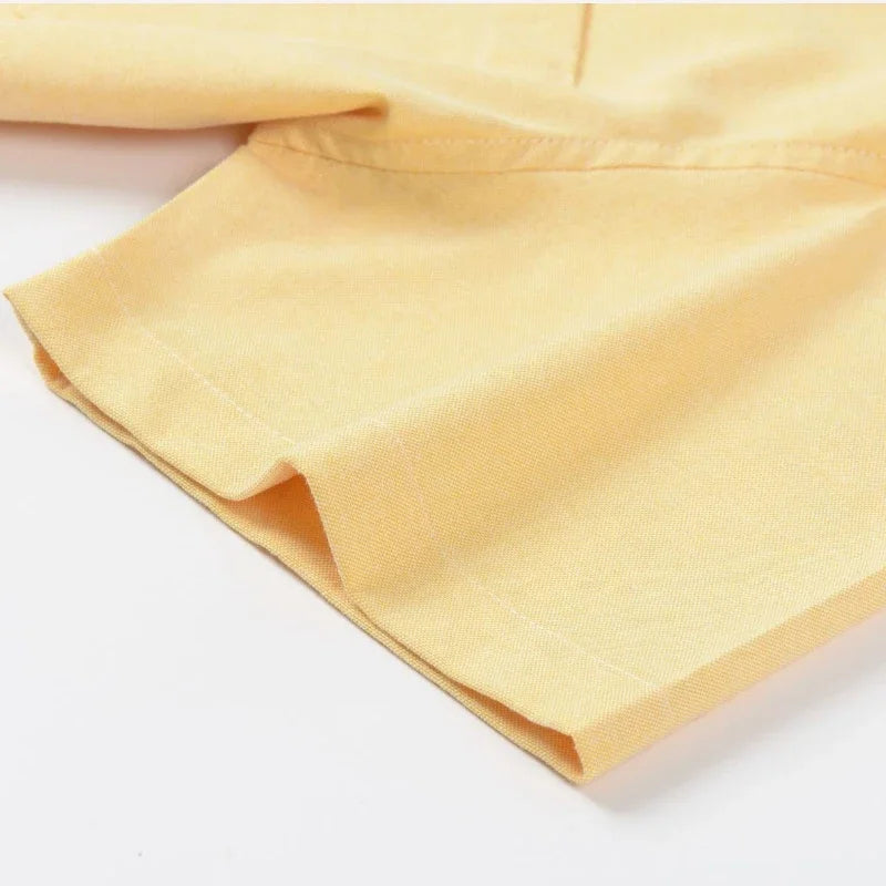 5XL 4XL Men Shirt Short Sleeves with Pockets Summer Business Solid Color Oxford 100% Cotton Men Shirt Short Sleeves White Shirt