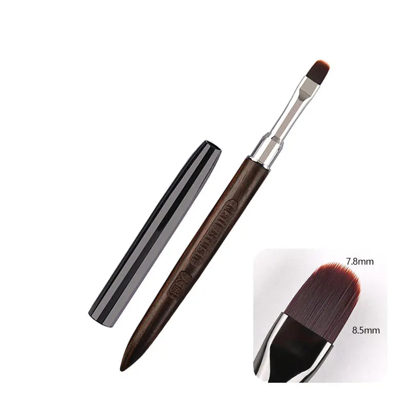 Nails Art Liner Brushes Wooden Handle Phototherapy Acrylic UV Gel Brush for Elongated Lines Painting Professional Manicure Tool