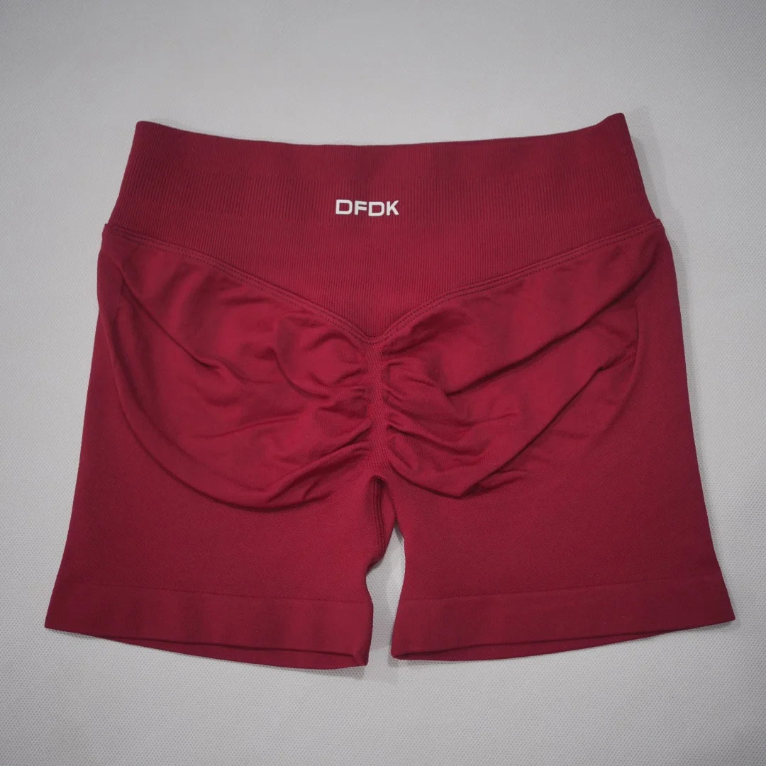 DFDK 2026 New Women Scrunch Butt Yoga Shorts High Waist Hip Lifting Push Up Squat Proof Sports Shorts Gym Workout Running Fitnes
