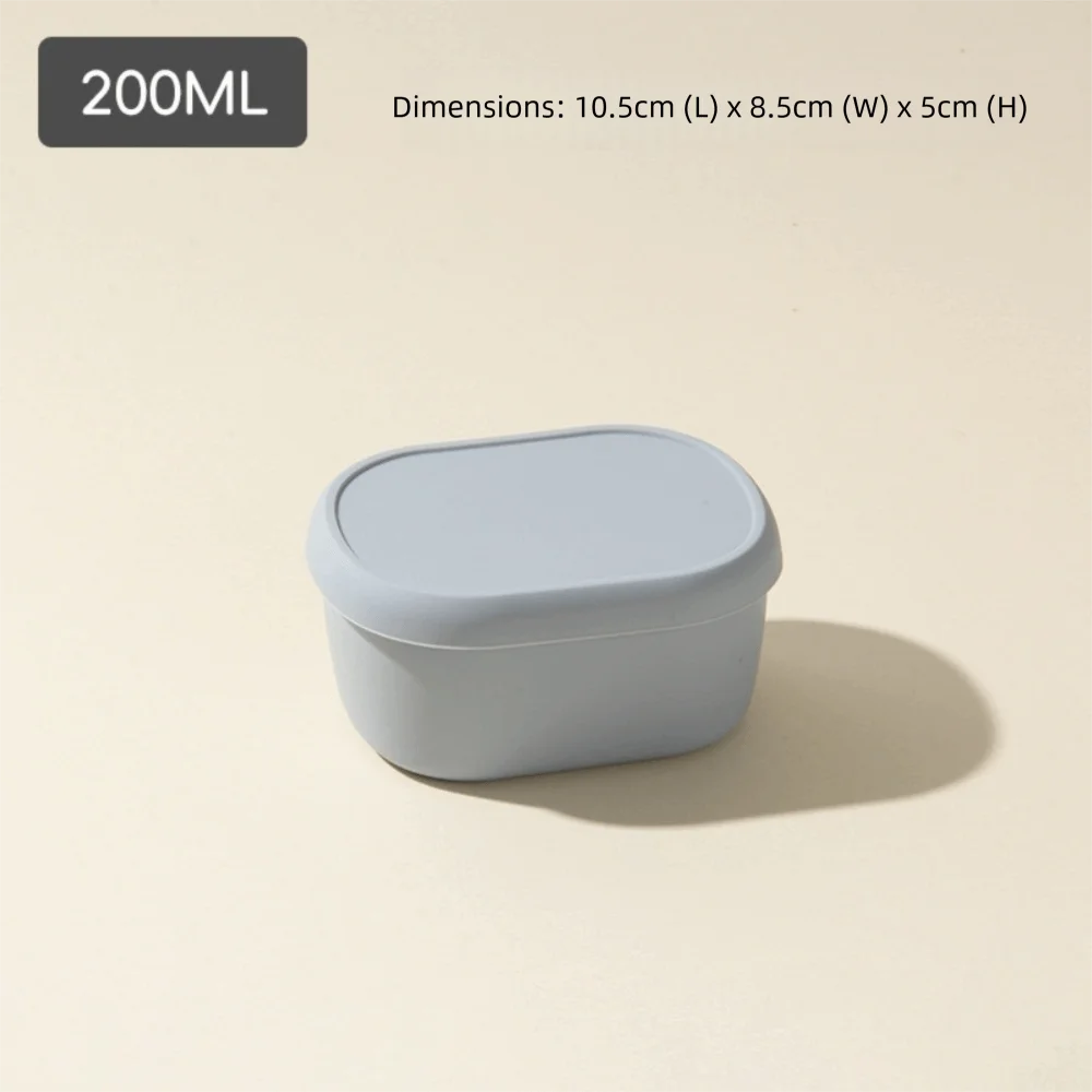 New Food Grade Silicone Lunch Box with Lid Leak Proof Food Container BPA-Free 200/300/600ML Microwave Oven Lunch Box Picnic