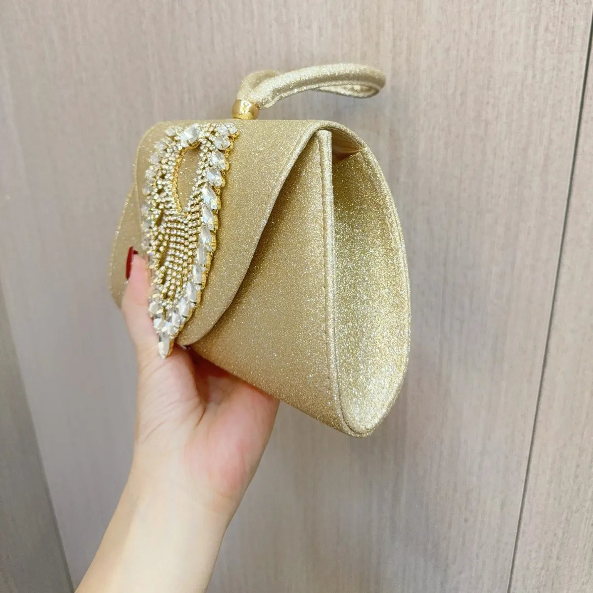 F248 Sweet Memory Diamond Handbag Dinner Party Dolly Bags Wedding Accessories Gold Bag For Women Dress Bags