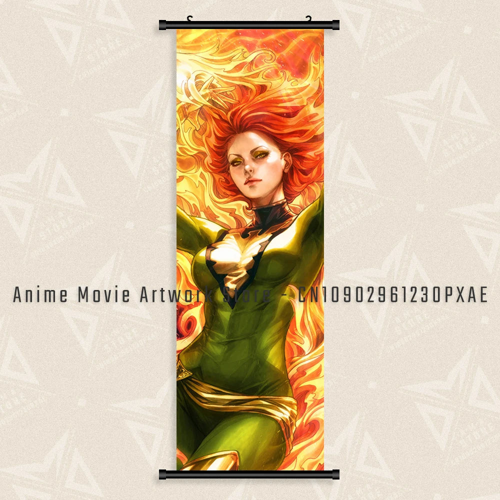 Marvel X-Men Phoenix Character Home Decor Anime Superhero Wall Art Hanging Painting Canvas Print Scrolls Picture Movie Poster