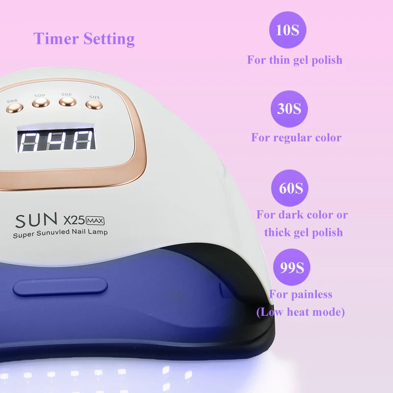 SUN X27MAX New 81LEDs UV LED Nail Lamp Powerful Nail Dryer for Gel Polish Professional Nail Art Manicure Lamp for Home and Salon