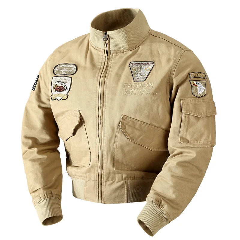 Fashion Men Slim Bomber Jackets Trendy Air Flight Jaquetas Casual Coats Quality Male Cotton Stand Collar Outerwear Coats 4XL
