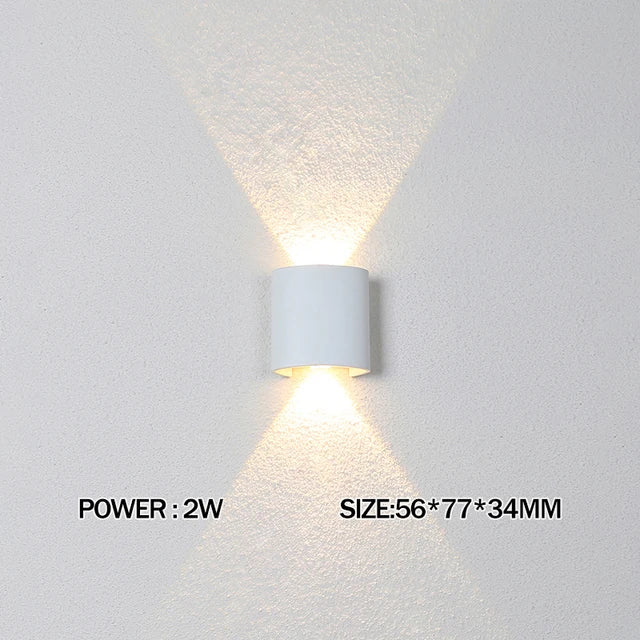 LED Wall Light Outdoor Waterproof IP65 Porch Garden Wall Lamp & Indoor Bedroom Bedside Decoration Lighting Lamp Aluminum