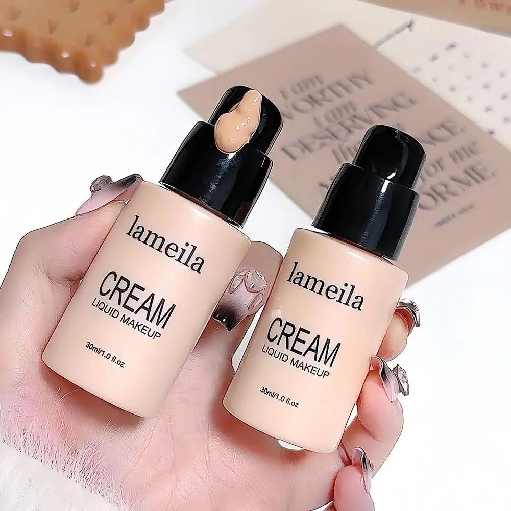 4Colors Matte Finish Liquid Foundation Effective Concealer Moisturizing Long-lasting Makeup Cosmetics for All Skin Tones