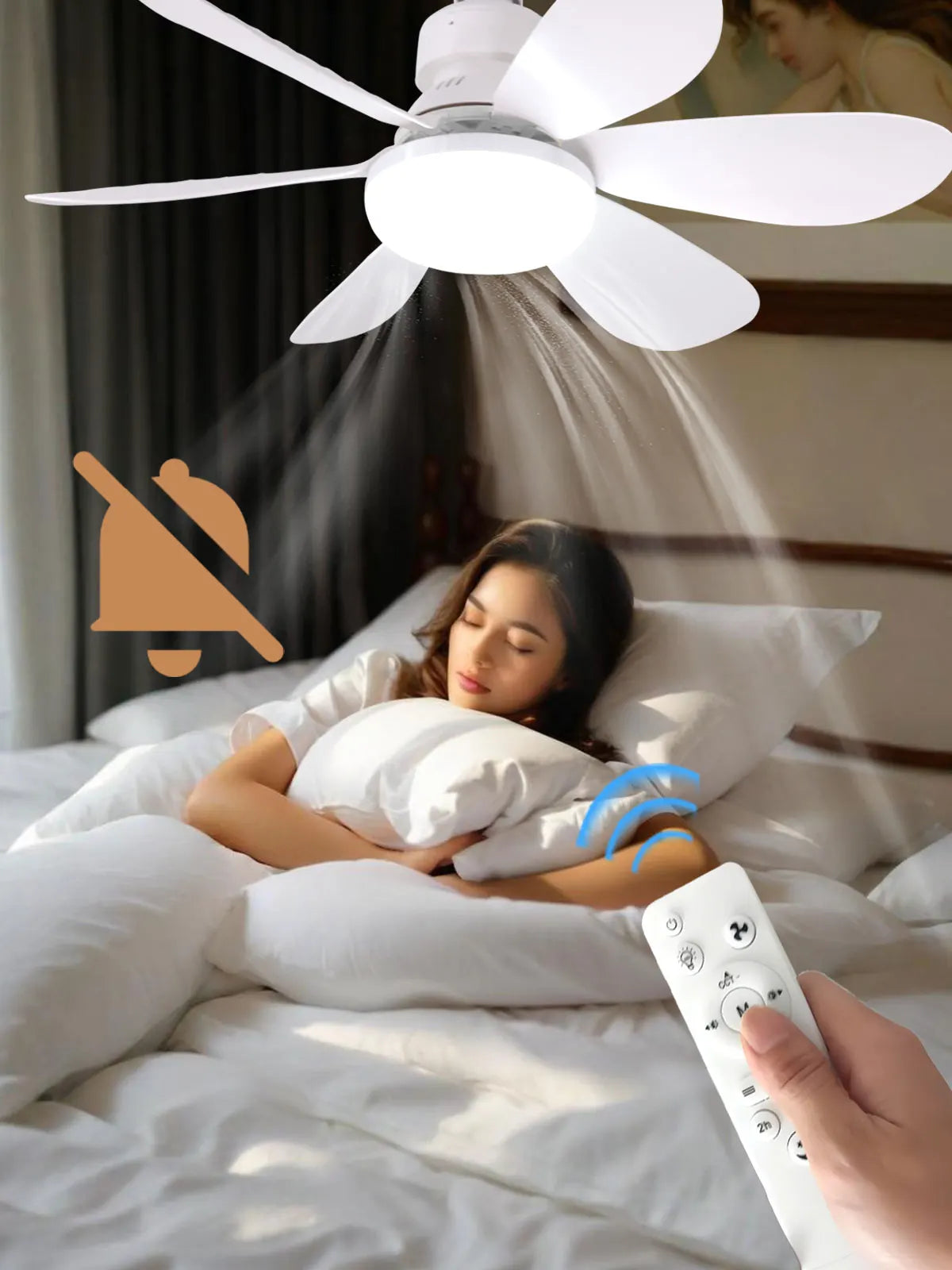 E27 with Remote LED 30W 40W Ceiling Fan Light Dimming Function Suitable for Living Room Study and Home Use 85-265V