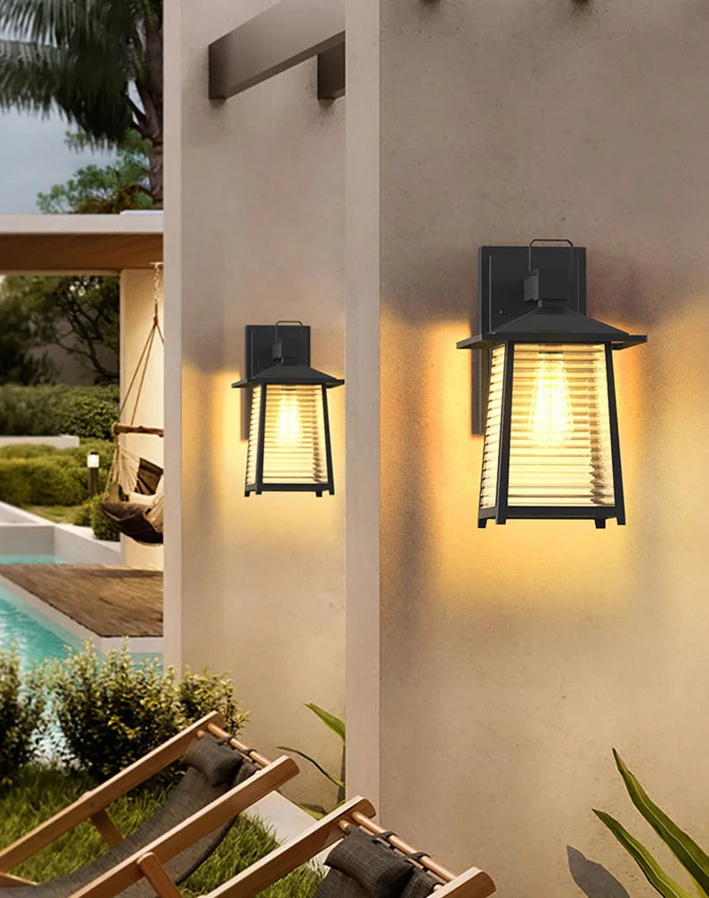 Outdoor Waterproof Garden Courtyard Lights, Outdoor Villa Corridors, Balconies, Doors, Exterior Walls, Wall Lights