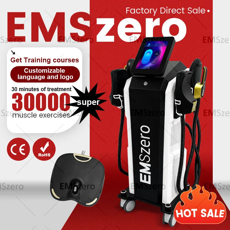 Professional Ems Ultra Pro RF Body Sculpt Shape Zero Myoslim Hiemt Neo Muscle Stimulator 4 Handle Machine for Salon