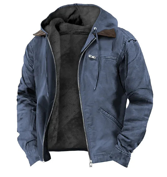 Men's Jacket New Fashion Casual Hooded Zipper Coat Retro Streetwear Lightweight Versatile Outerwear Spring Autumn