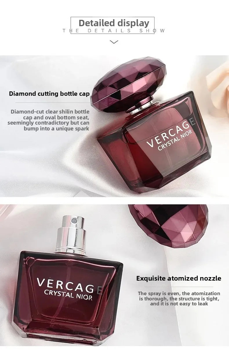 Luxury JEAN MISS CRISTAL PARFUM, Elegant Crystal Diamond Cap Perfume, Premium Floral Eau de Toilette Spray for Women.