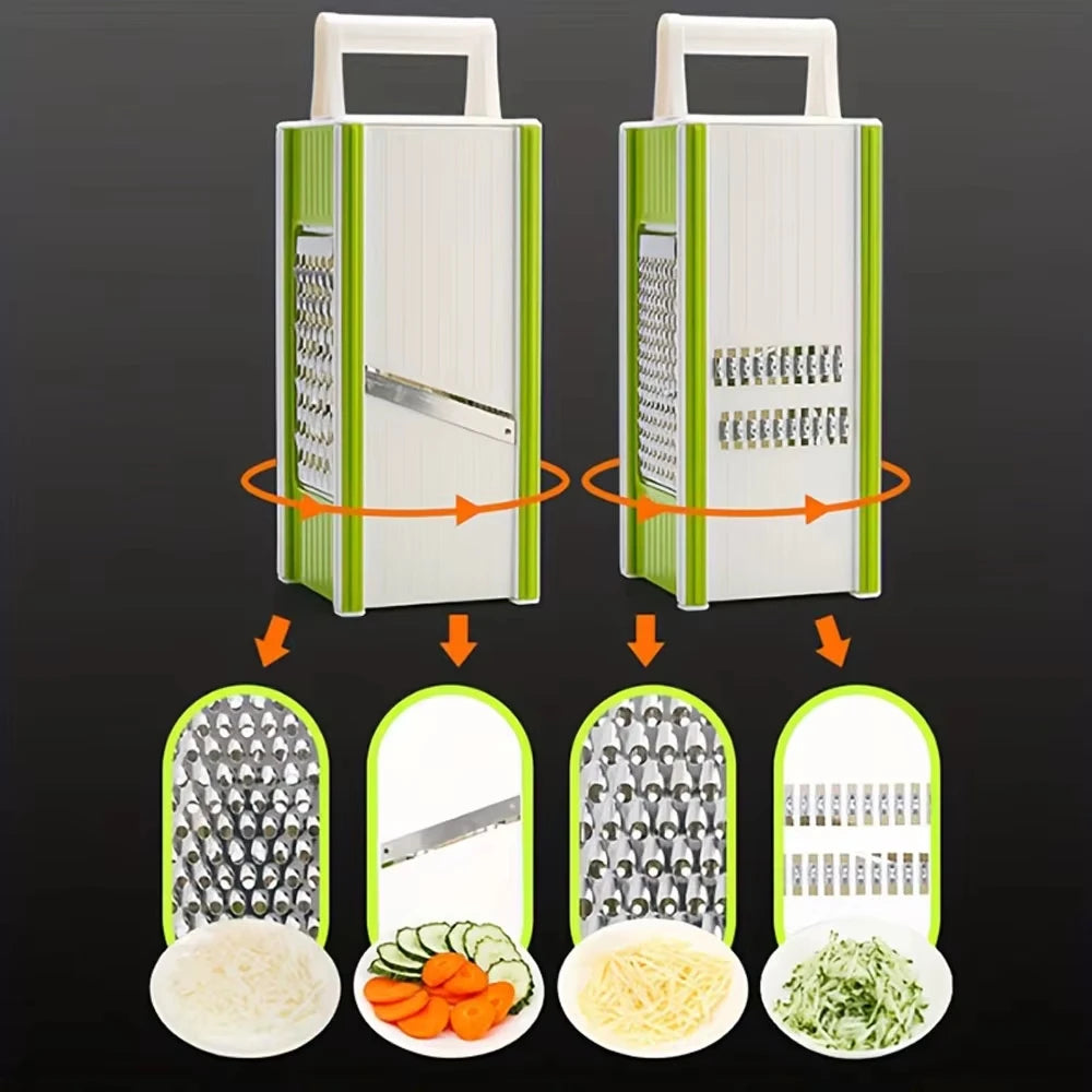 5-In-1 Multifunctional Vegetable Chopper & Slicer Durable Abs Perfect For Outdoor Cooking Vegetable Slicer Cutter Kitchen Tools