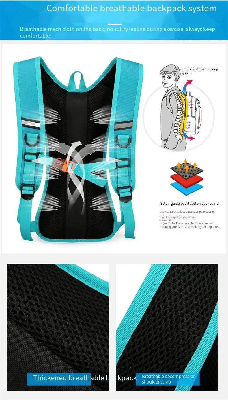 Outdoor Sports Cycling Backpack Mountaineering Hiking Bag Water Bag for Trekking Running Backpacks Travel Dual-Shoulder Bag