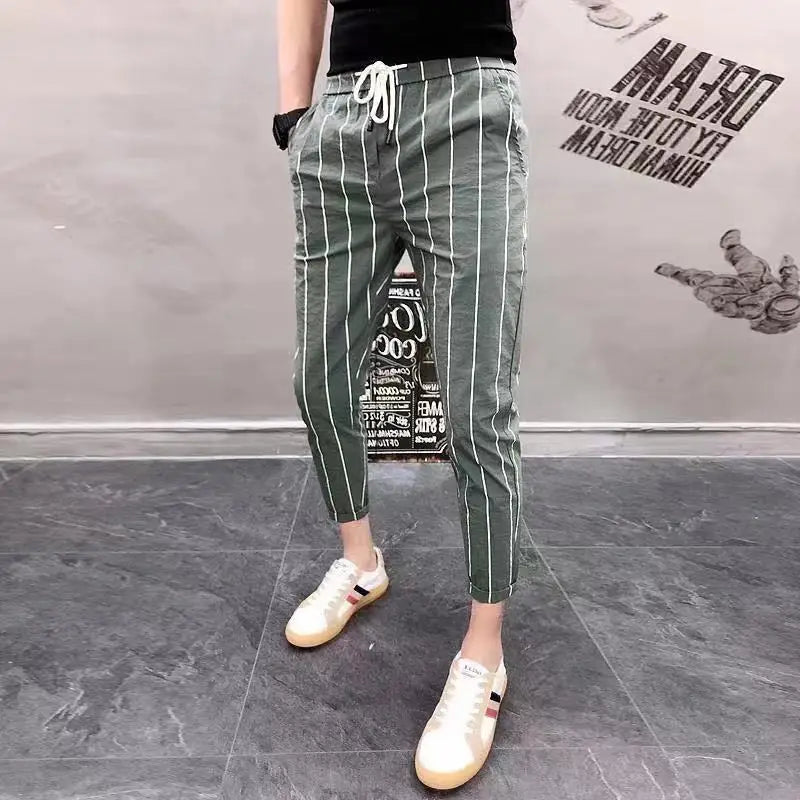 New Men's Lightweight Smart Casual Loose Straight Dress Suit Pants All Match Korean 2024 Business Trousers Streetwear Z121