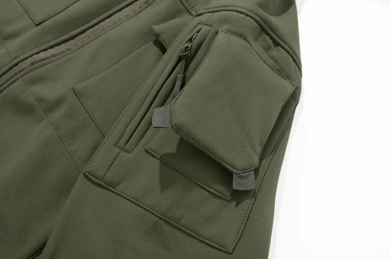 Men Lurker Shark Skin Soft Shell Tactical Jacket Waterproof Fleece Hooded Coat Hunt Clothes Autumn Solid Outdoor New Jacket Men