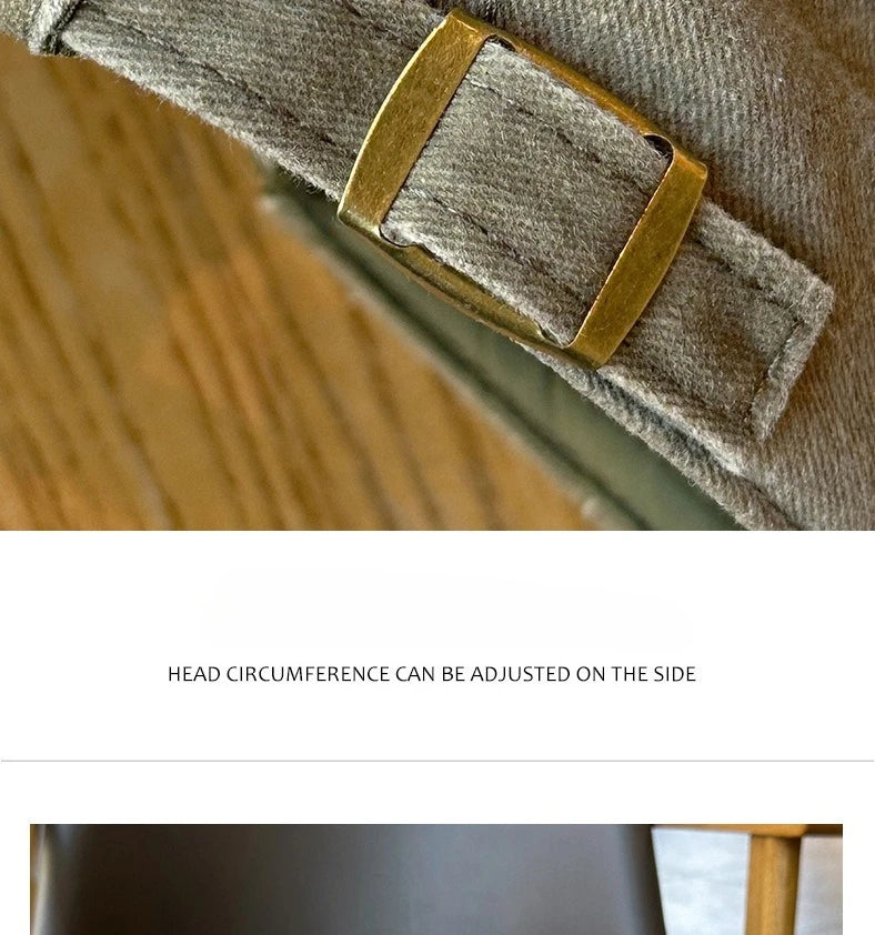 Spring Summer Watered Denim American Casual Retro Beret  Washed Old Street Forward Hat British Painter Newsboy Cap Visor