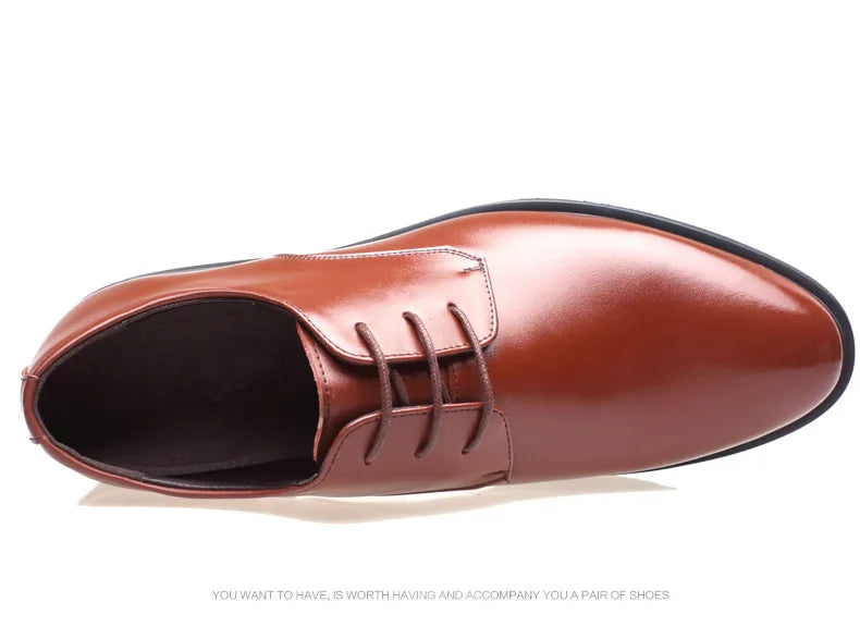 Men's Breathable Leather Shoes Black Soft Leather Soft Bottom Spring And Autumn Best Man Men's Business Formal Wear Casual Shoe